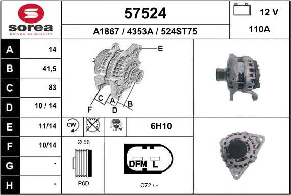 EAI 57524 - Alternatore autozon.pro