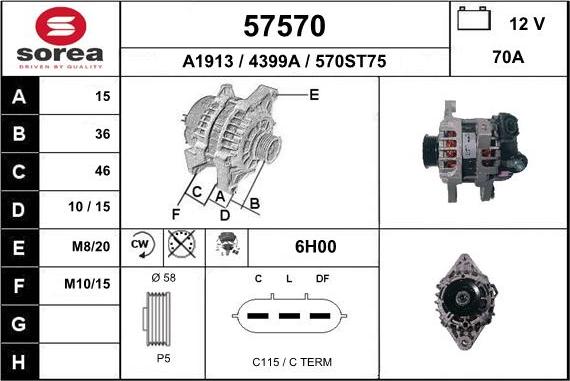 EAI 57570 - Alternatore autozon.pro