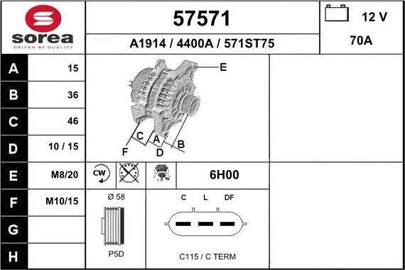 EAI 57571 - Alternatore autozon.pro