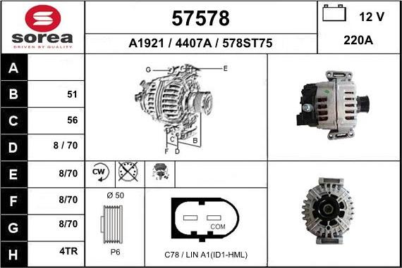 EAI 57578 - Alternatore autozon.pro