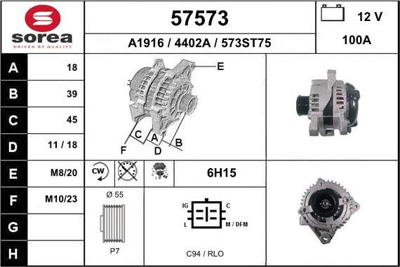 EAI 57573 - Alternatore autozon.pro