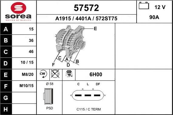 EAI 57572 - Alternatore autozon.pro