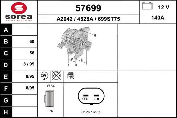 EAI 57699 - Alternatore autozon.pro