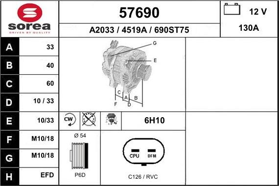 EAI 57690 - Alternatore autozon.pro