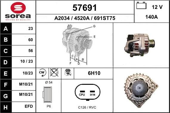 EAI 57691 - Alternatore autozon.pro