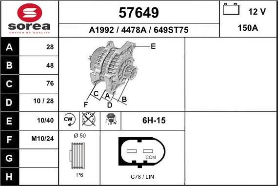 EAI 57649 - Alternatore autozon.pro