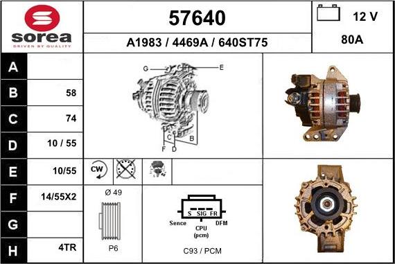 EAI 57640 - Alternatore autozon.pro