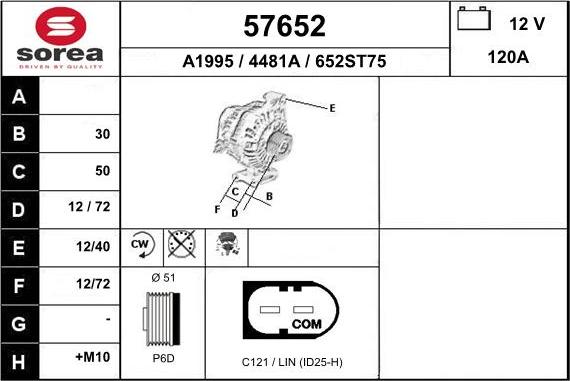 EAI 57652 - Alternatore autozon.pro