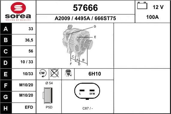 EAI 57666 - Alternatore autozon.pro