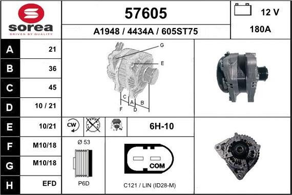 EAI 57605 - Alternatore autozon.pro