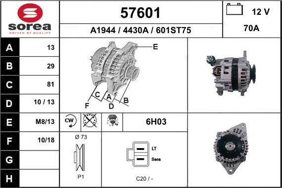 EAI 57601 - Alternatore autozon.pro