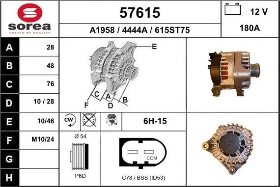 EAI 57615 - Alternatore autozon.pro