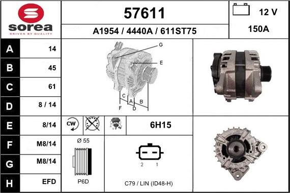 EAI 57611 - Alternatore autozon.pro