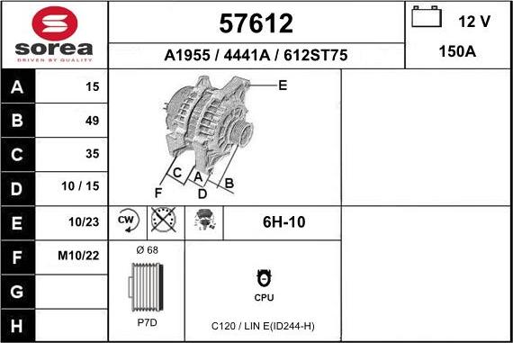 EAI 57612 - Alternatore autozon.pro