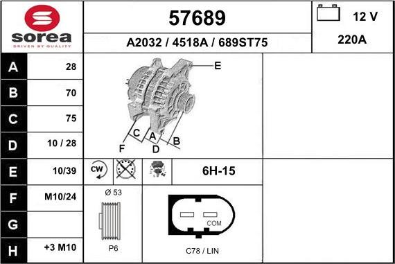 EAI 57689 - Alternatore autozon.pro