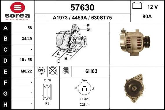 EAI 57630 - Alternatore autozon.pro