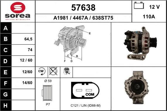 EAI 57638 - Alternatore autozon.pro