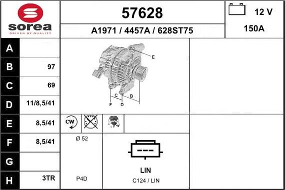 EAI 57628 - Alternatore autozon.pro