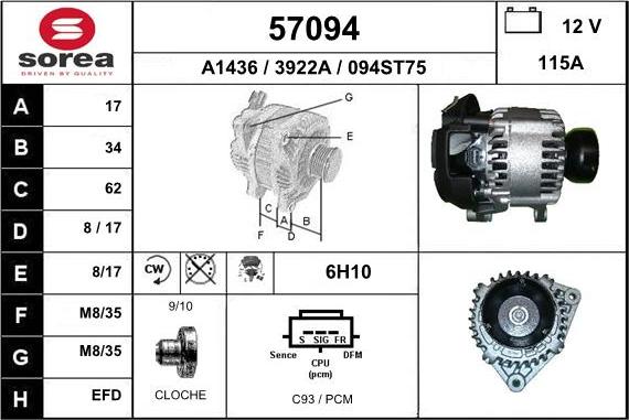 EAI 57094 - Alternatore autozon.pro