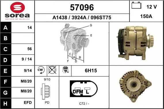 EAI 57096 - Alternatore autozon.pro