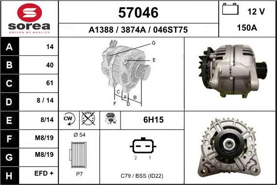 EAI 57046 - Alternatore autozon.pro