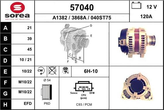 EAI 57040 - Alternatore autozon.pro