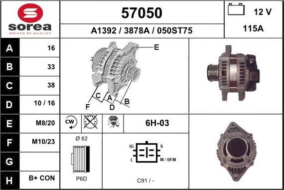 EAI 57050 - Alternatore autozon.pro