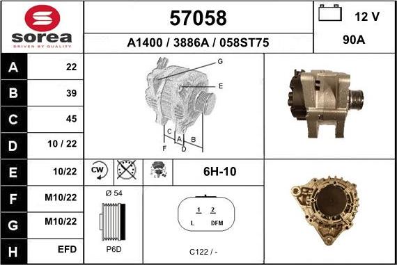 EAI 57058 - Alternatore autozon.pro