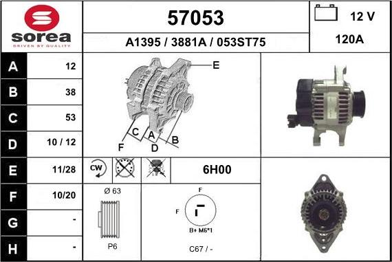 EAI 57053 - Alternatore autozon.pro