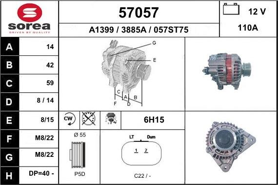 EAI 57057 - Alternatore autozon.pro