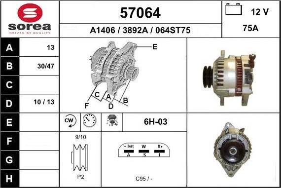 EAI 57064 - Alternatore autozon.pro