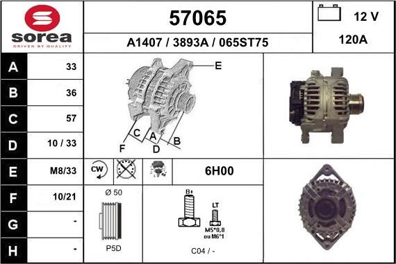 EAI 57065 - Alternatore autozon.pro