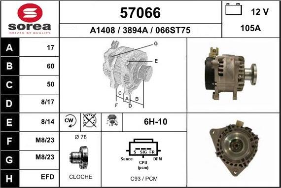 EAI 57066 - Alternatore autozon.pro