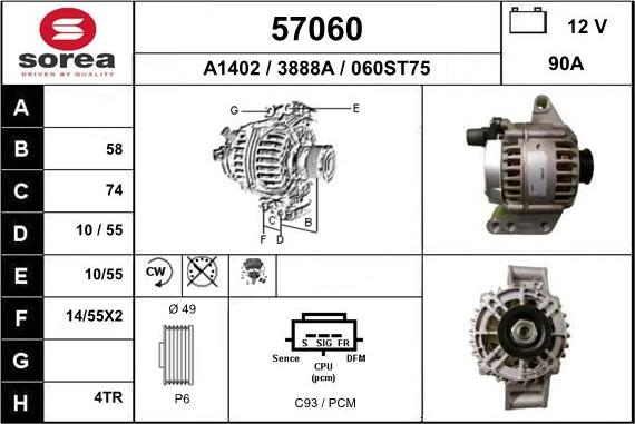 EAI 57060 - Alternatore autozon.pro