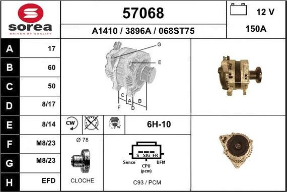 EAI 57068 - Alternatore autozon.pro