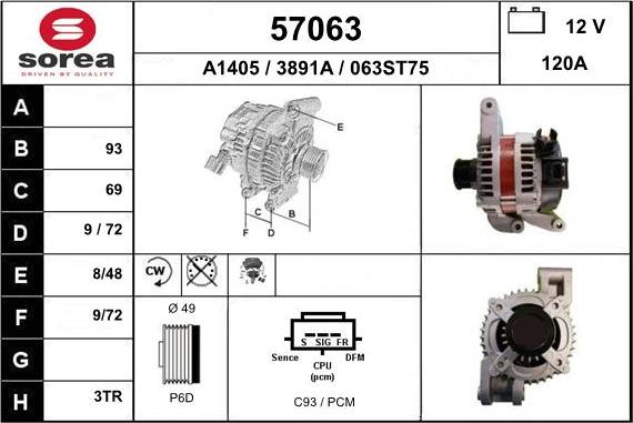 EAI 57063 - Alternatore autozon.pro