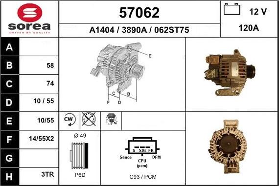 EAI 57062 - Alternatore autozon.pro