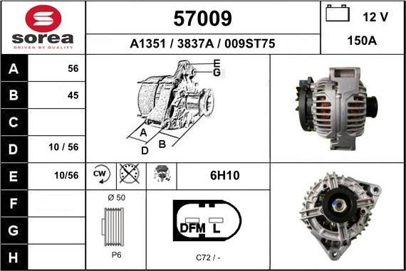 EAI 57009 - Alternatore autozon.pro