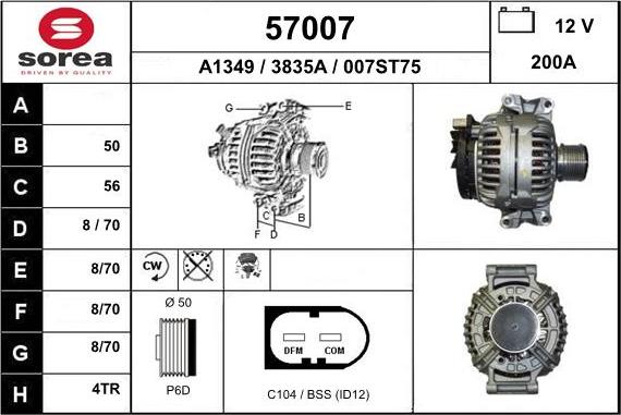 EAI 57007 - Alternatore autozon.pro