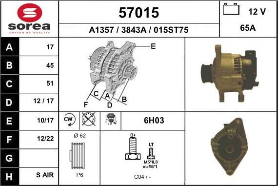 EAI 57015 - Alternatore autozon.pro