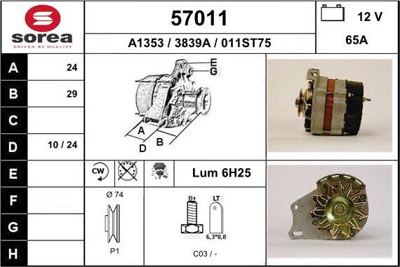 EAI 57011 - Alternatore autozon.pro