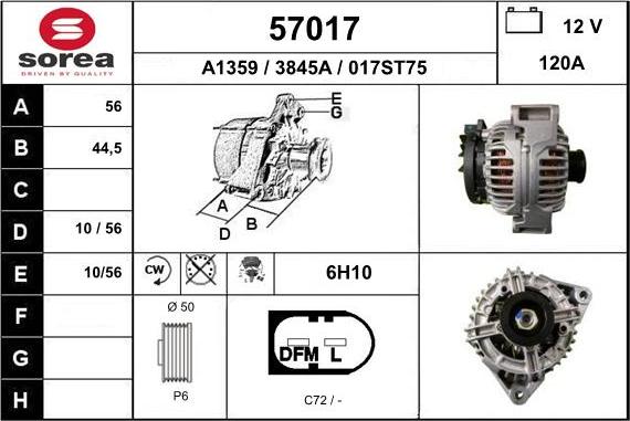 EAI 57017 - Alternatore autozon.pro