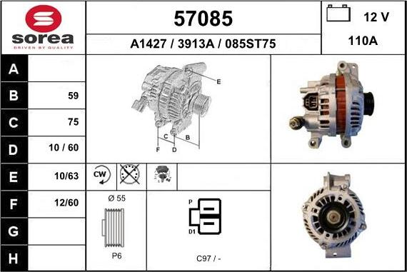 EAI 57085 - Alternatore autozon.pro