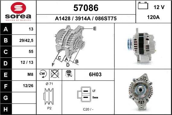 EAI 57086 - Alternatore autozon.pro