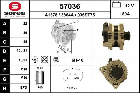 EAI 57036 - Alternatore autozon.pro