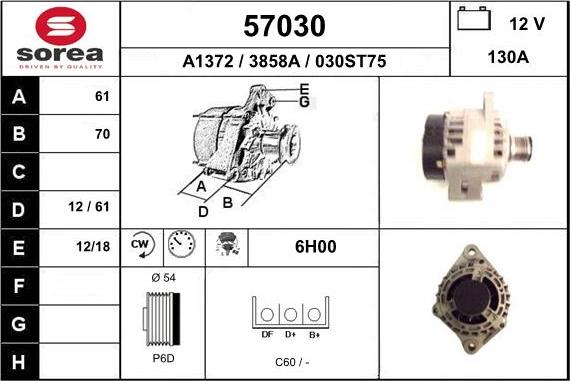 EAI 57030 - Alternatore autozon.pro