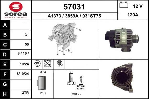 EAI 57031 - Alternatore autozon.pro