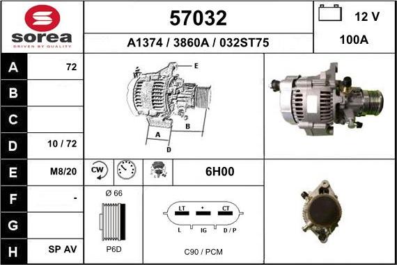 EAI 57032 - Alternatore autozon.pro