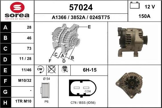 EAI 57024 - Alternatore autozon.pro