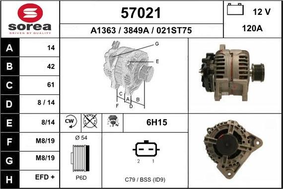 EAI 57021 - Alternatore autozon.pro